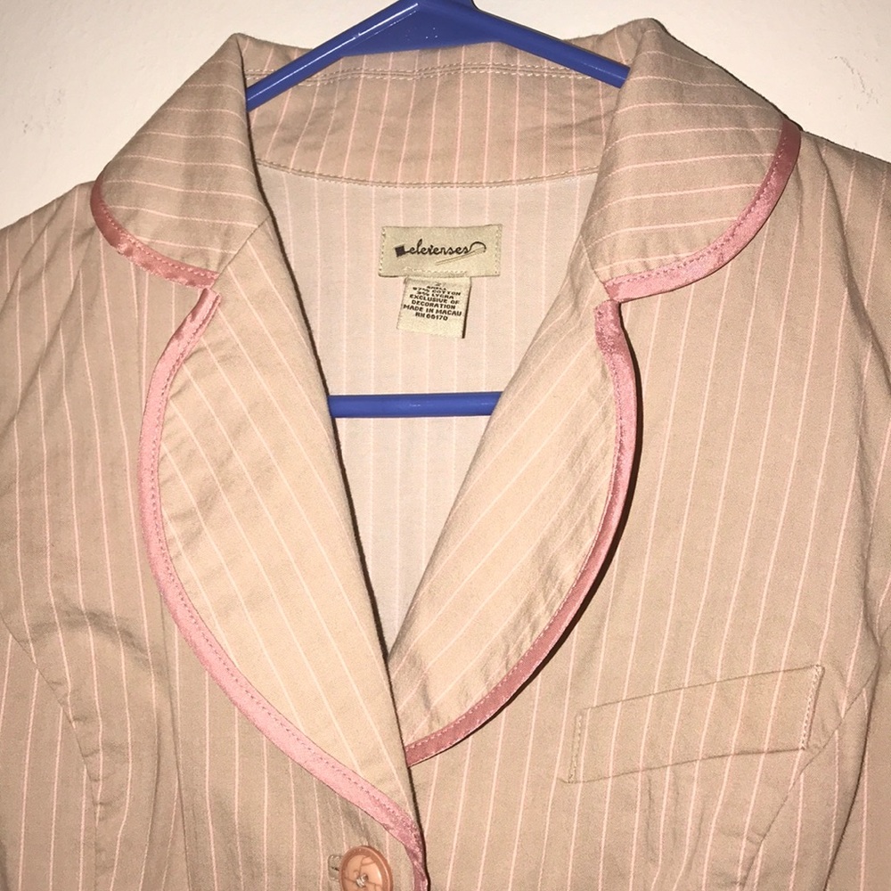 ANTHROPOLOGIE ELEVENSES STRIPE BLAZER JACKET 2 - Picture 2 of 4